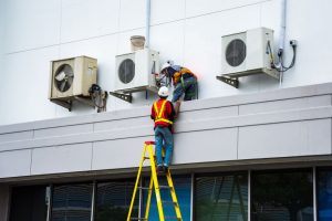 Central heat and air installation 